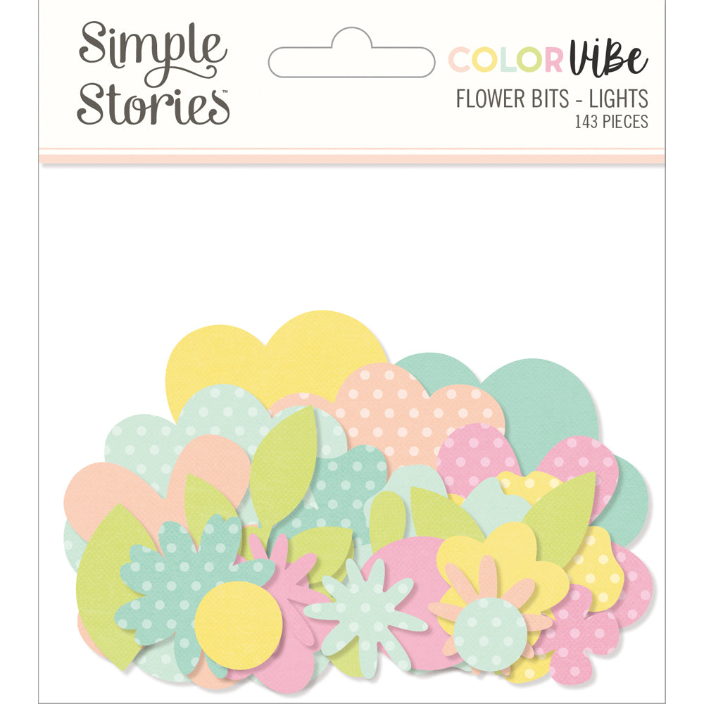 simple-stories-color-vibe-flower-bits-lights-143-teile-blumen image 1