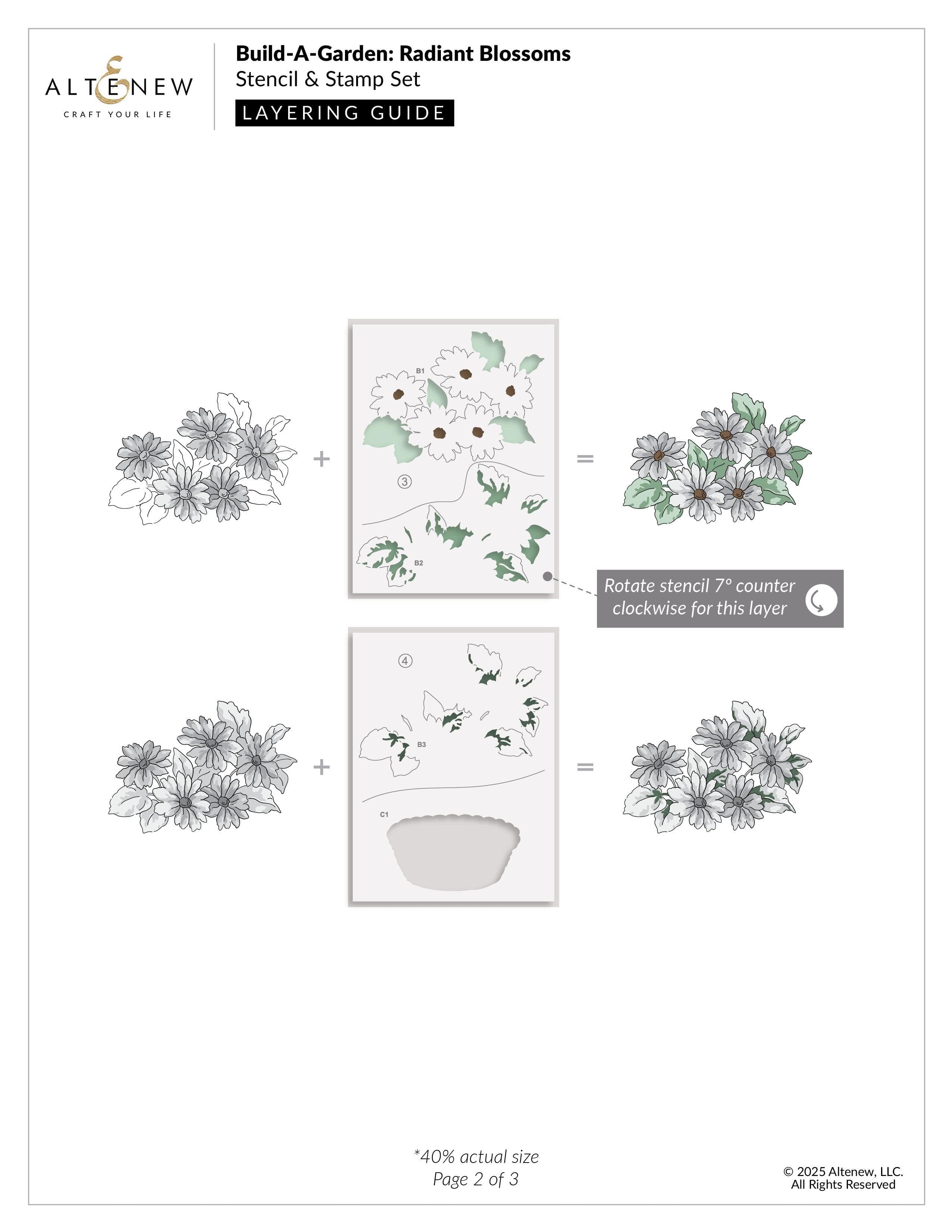 altenew-build-a-garden-radiant-blossoms-stempelset-4x6-margeriten image 4