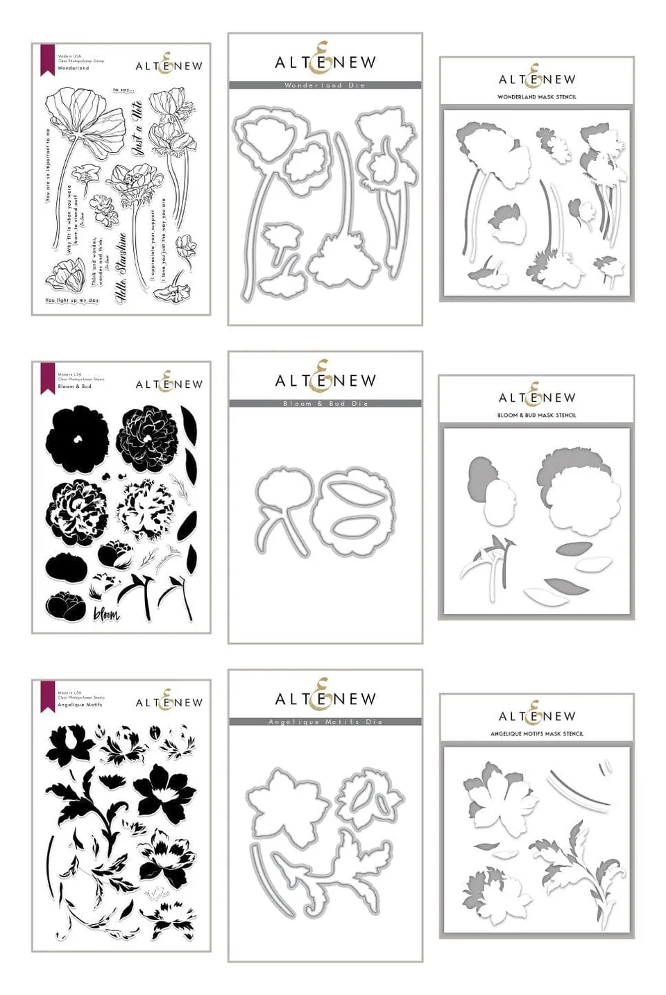 altenew-stencils-mask-stencil-bundle-9-teilig-blumen image 1