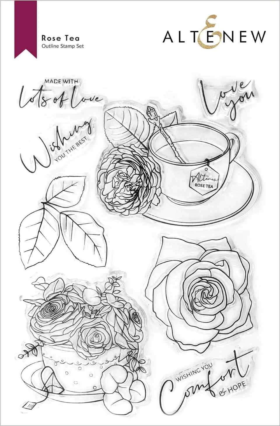 altenew-stamps-rose-tea-stamp-set-stempel-blumen-6x8 image 1