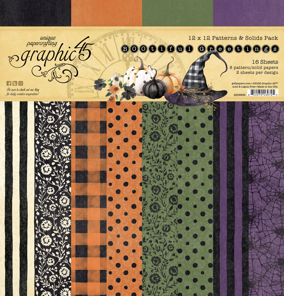 graphic-45-bootiful-greetings-12x12-papier-pack-halloween image 1