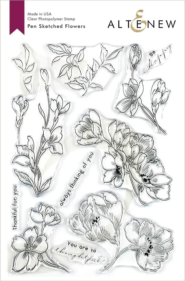 altenew-pen-sketched-flowers-stempelset-blumen-skizziert image 1