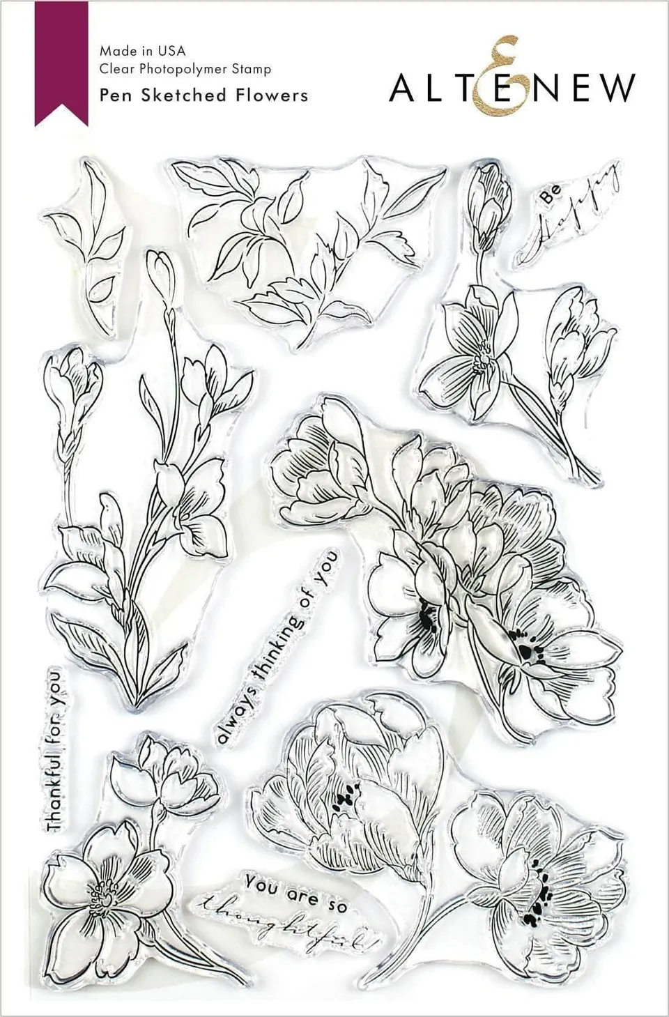 altenew-pen-sketched-flowers-stempelset-blumen-skizziert image 1
