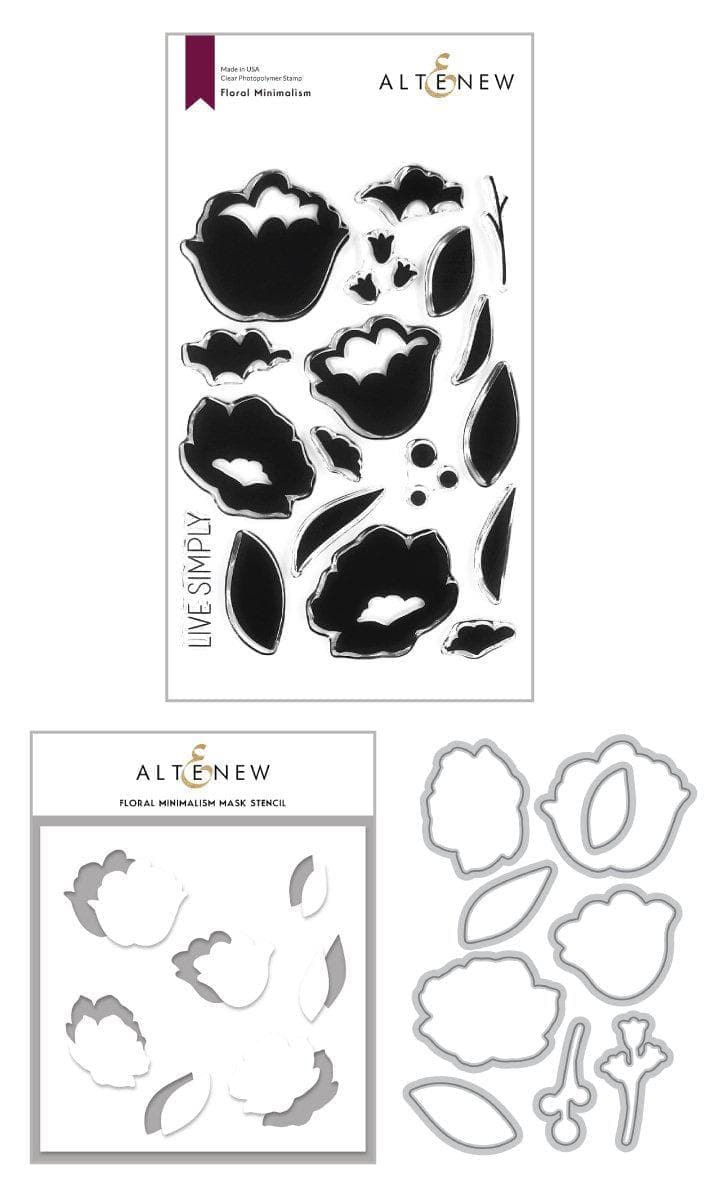 altenew-floral-minimalism-stencil-schablone-komplett-bundle image 1