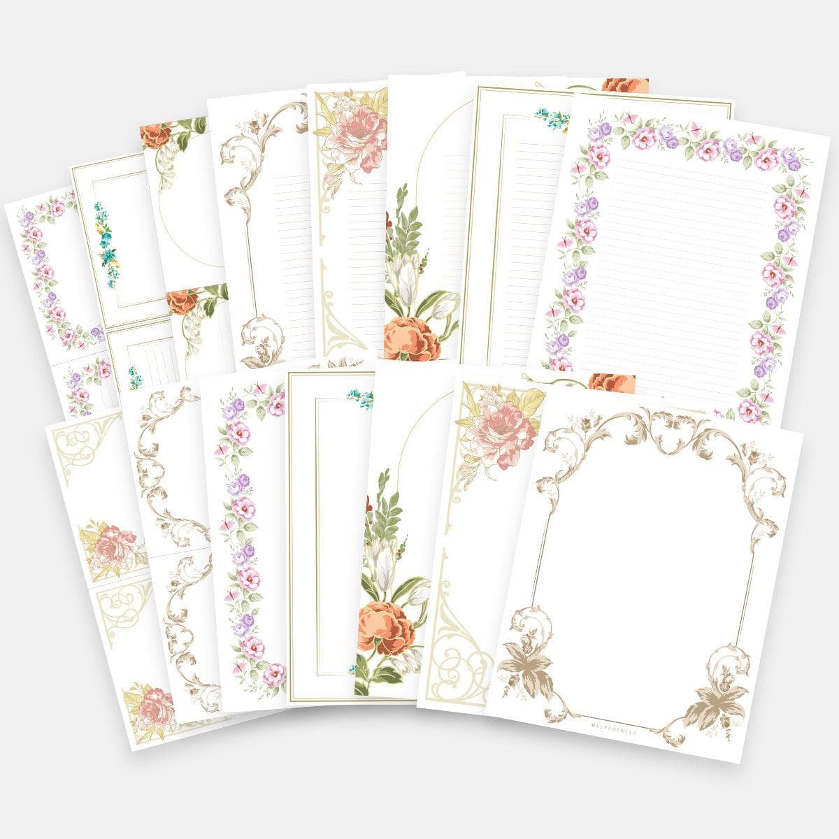 altenew-printable-bordered-stationery-briefpapier-pdf image 1