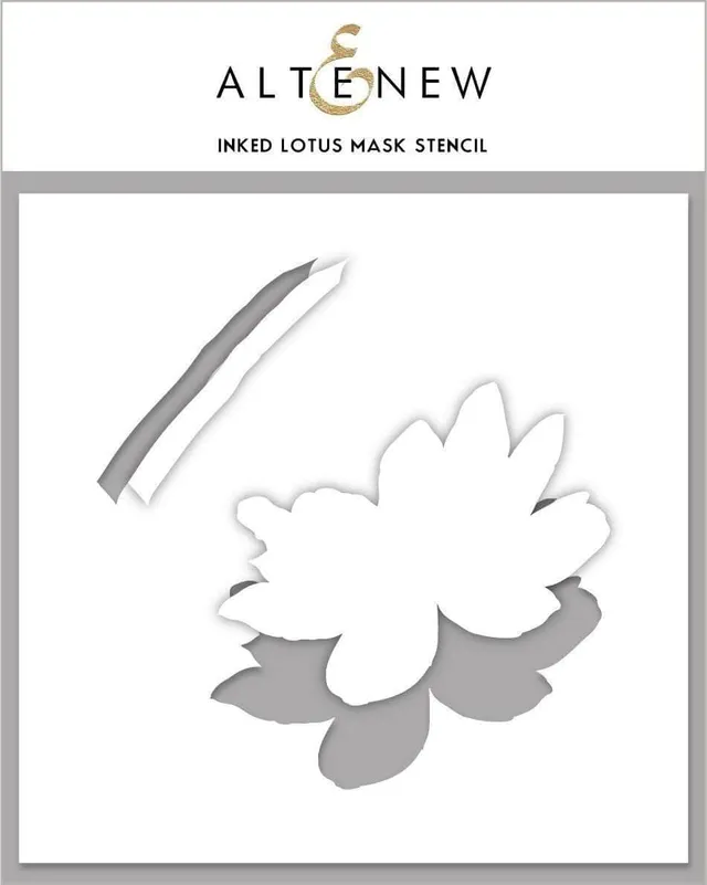 altenew-inked-lotus-mask-stencil-lotus-6x6 image 1