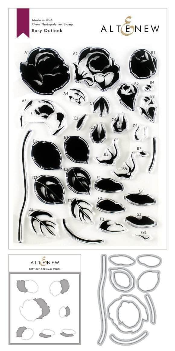 altenew-rosy-outlook-stempel-stanzen-schablonen-bundle-rosen image 1