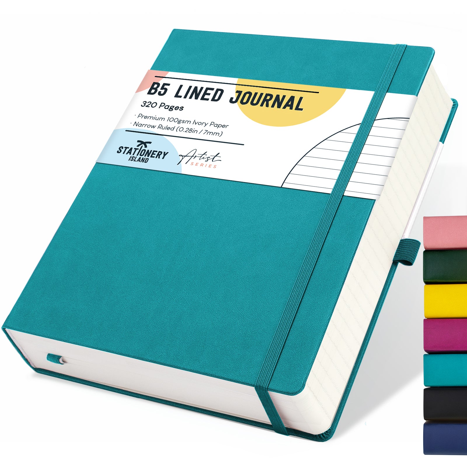 stationery-island-journal-notizbuch-b5-liniert-schwarz-320-seiten image 1