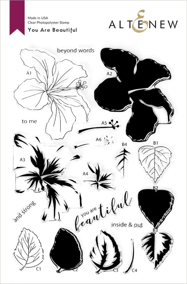 altenew-you-are-beautiful-stempelset-hibiskus-layering-6x8 image 1