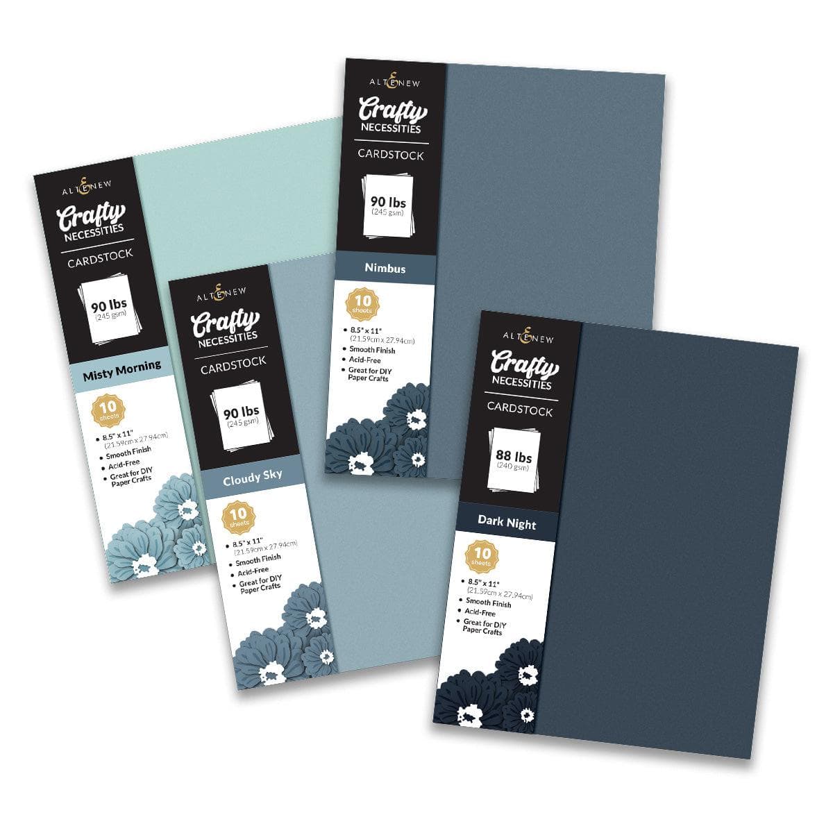 altenew-tranquility-cardstock-bundle-40-blatt-blau-grau image 1