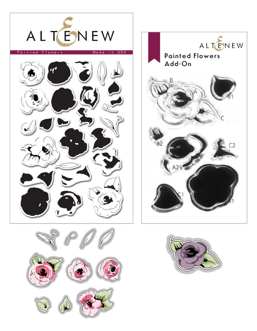 altenew-fan-favorites-painted-flowers-stempel-stanzen-bundle image 1