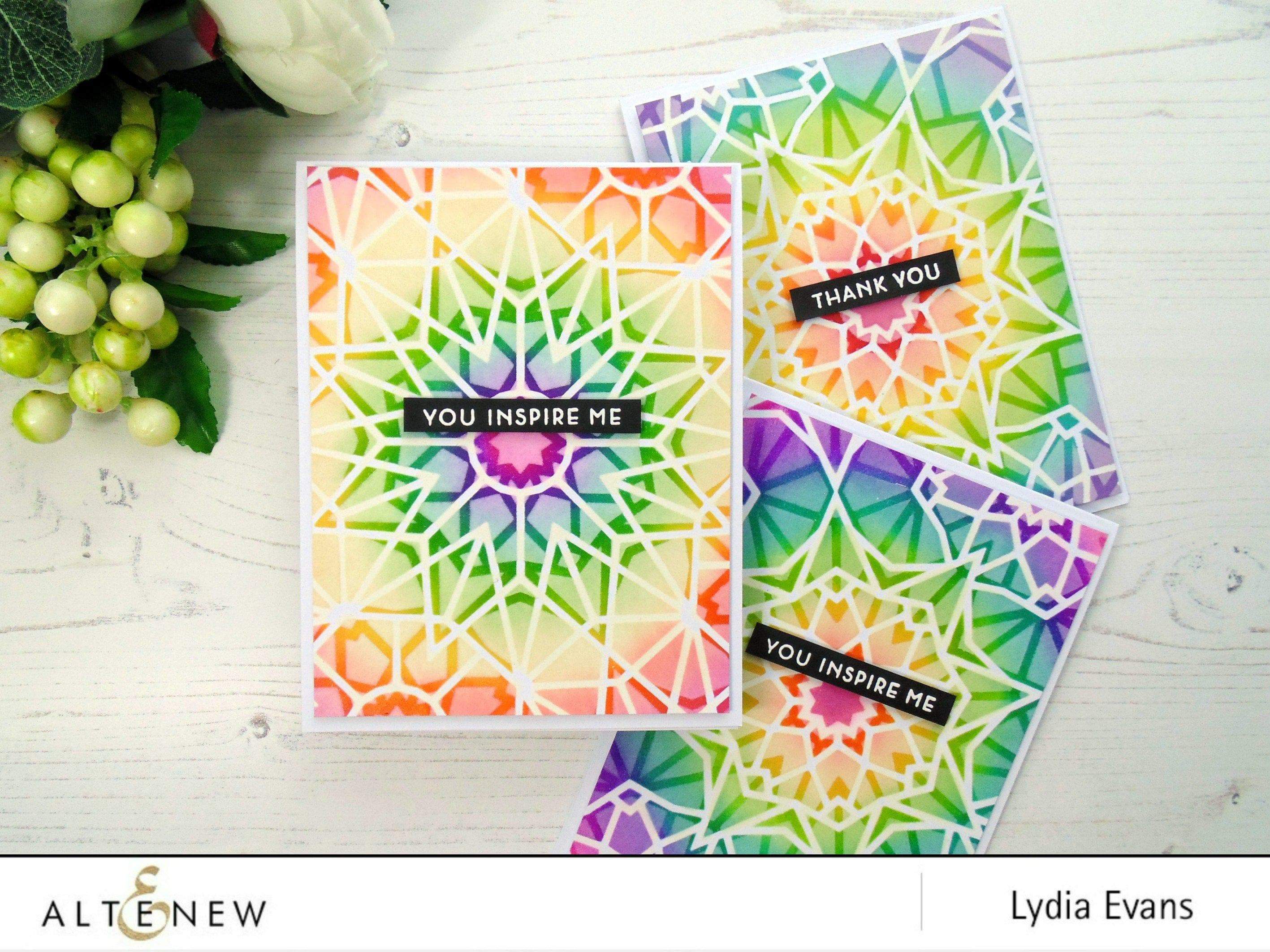 altenew-layered-kaleidoscope-a-schablone-6x6-zoll-geometrisch image 3