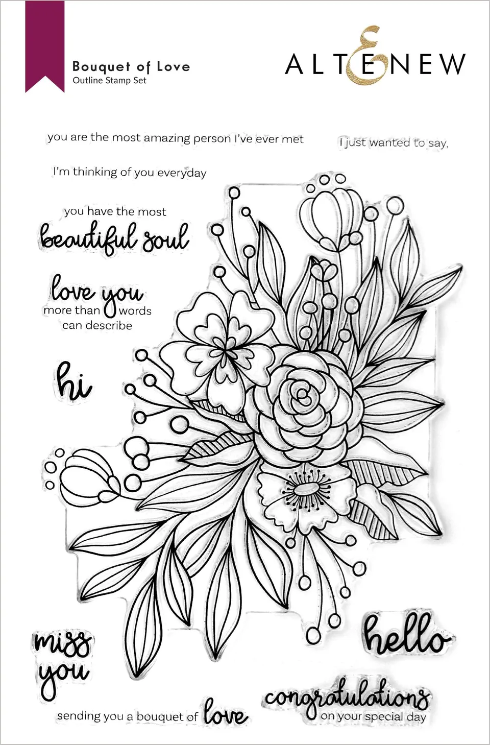 altenew-bouquet-of-love-stempel-blumenstrau-6x8 image 1