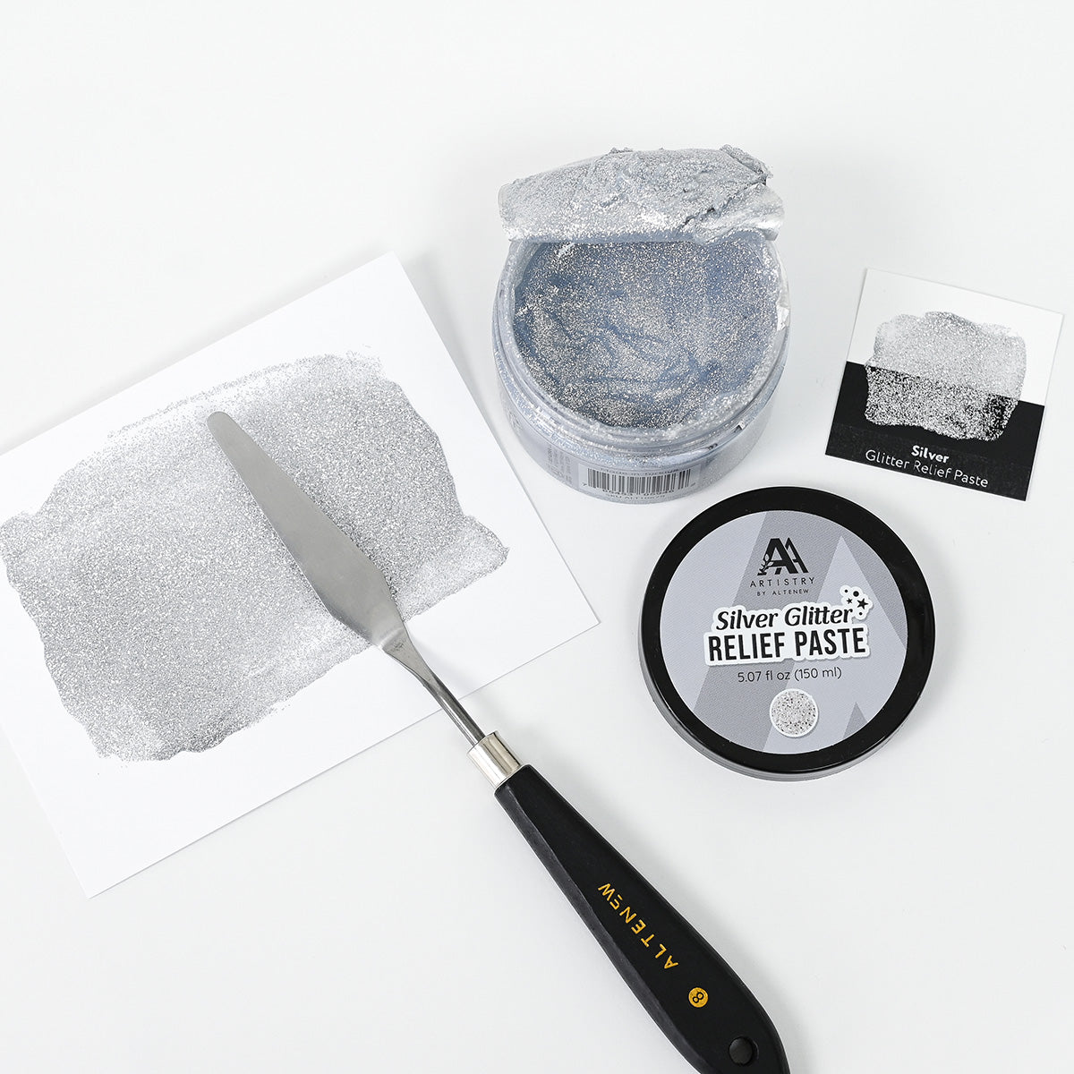 altenew-silver-glitter-relief-paste-strukturpaste-glitzer image 3