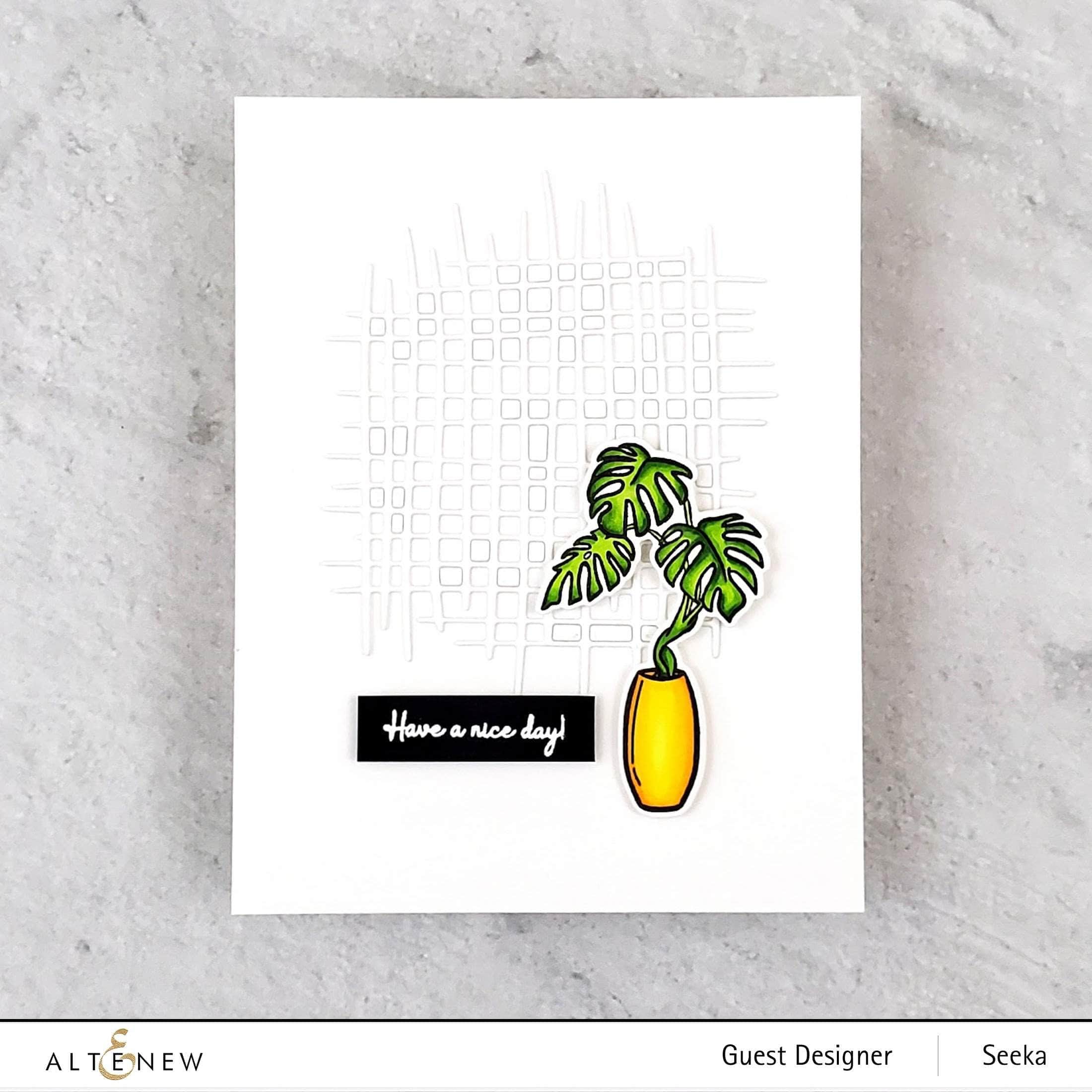 altenew-monstera-in-vase-stempelset-pflanzen-2x3 image 2