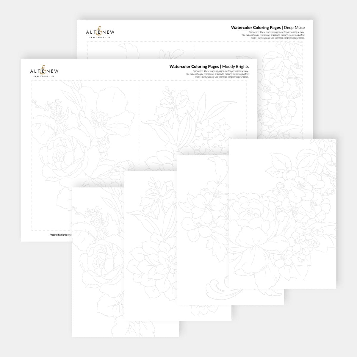 altenew-coloring-essentials-watercolor-ausmalbilder-blumen-5x7-pdf image 6