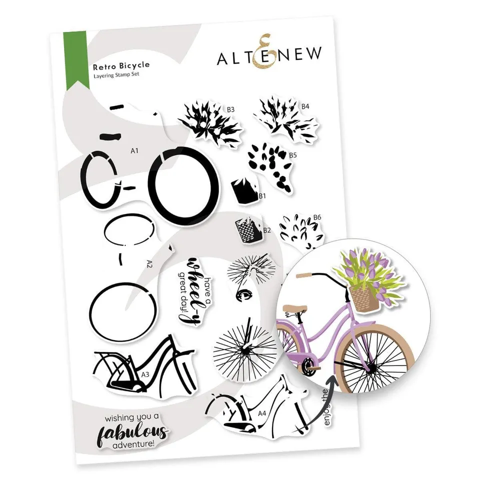 altenew-retro-bicycle-stempelset-fahrrad-6x8-inch image 1