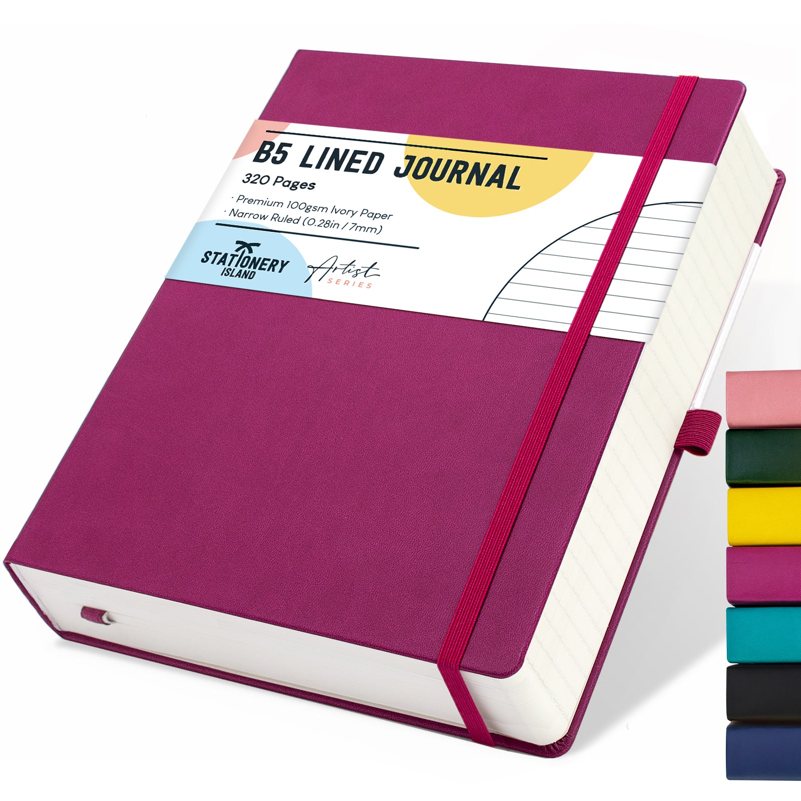 stationery-island-journal-notizbuch-b5-liniert-schwarz-320-seiten image 2