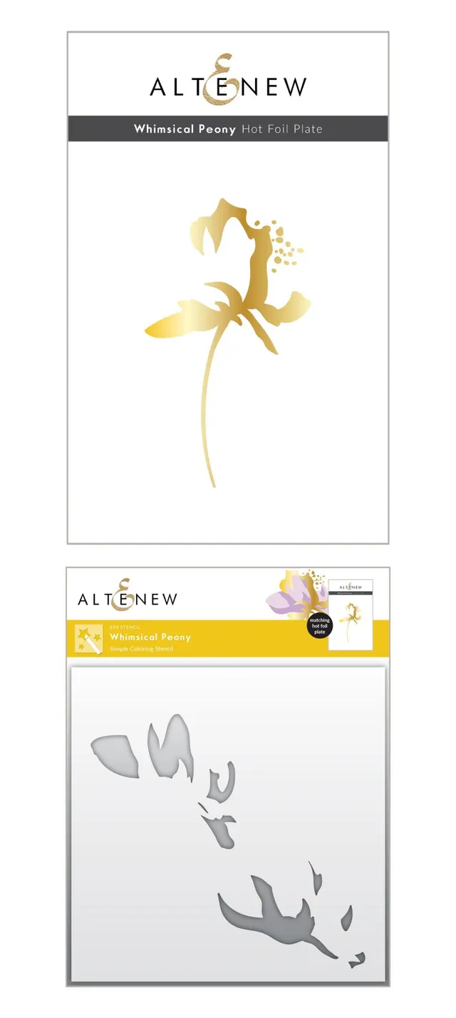 altenew-whimsical-peony-heissfolienplatte-stencil-bundle-pfingstrose image 1