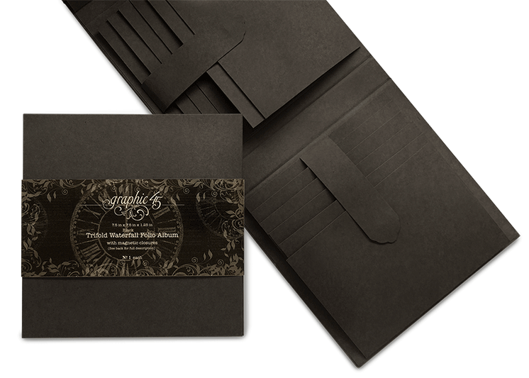 graphic-45-trifold-waterfall-folio-album-schwarz-7-5 image 1