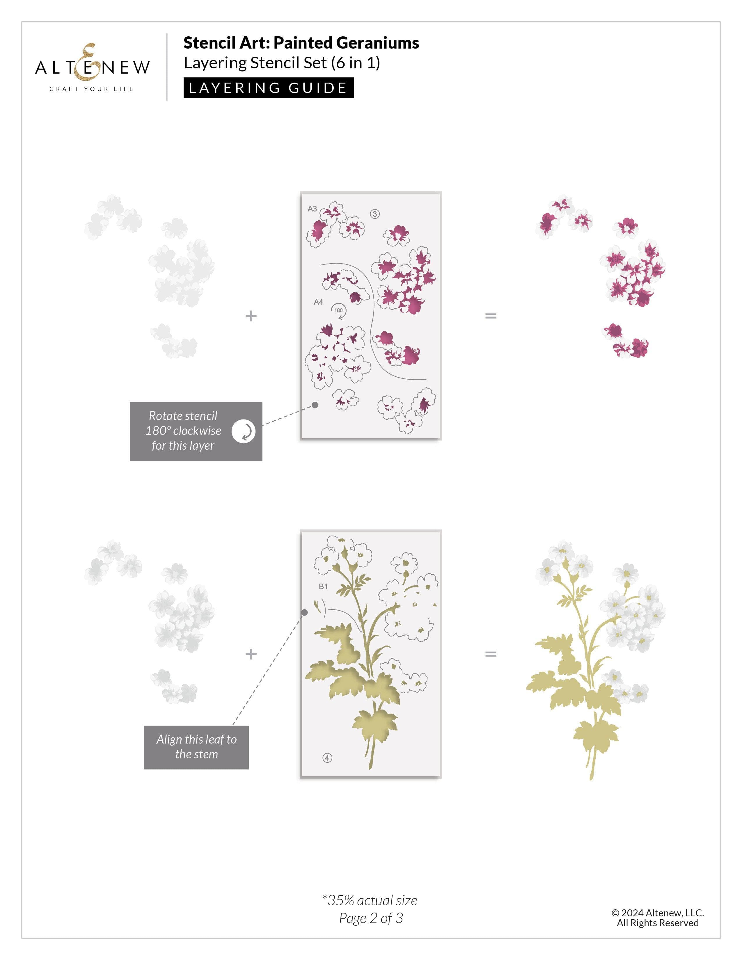altenew-painted-geraniums-stencil-art-schablone-6-in-1 image 4