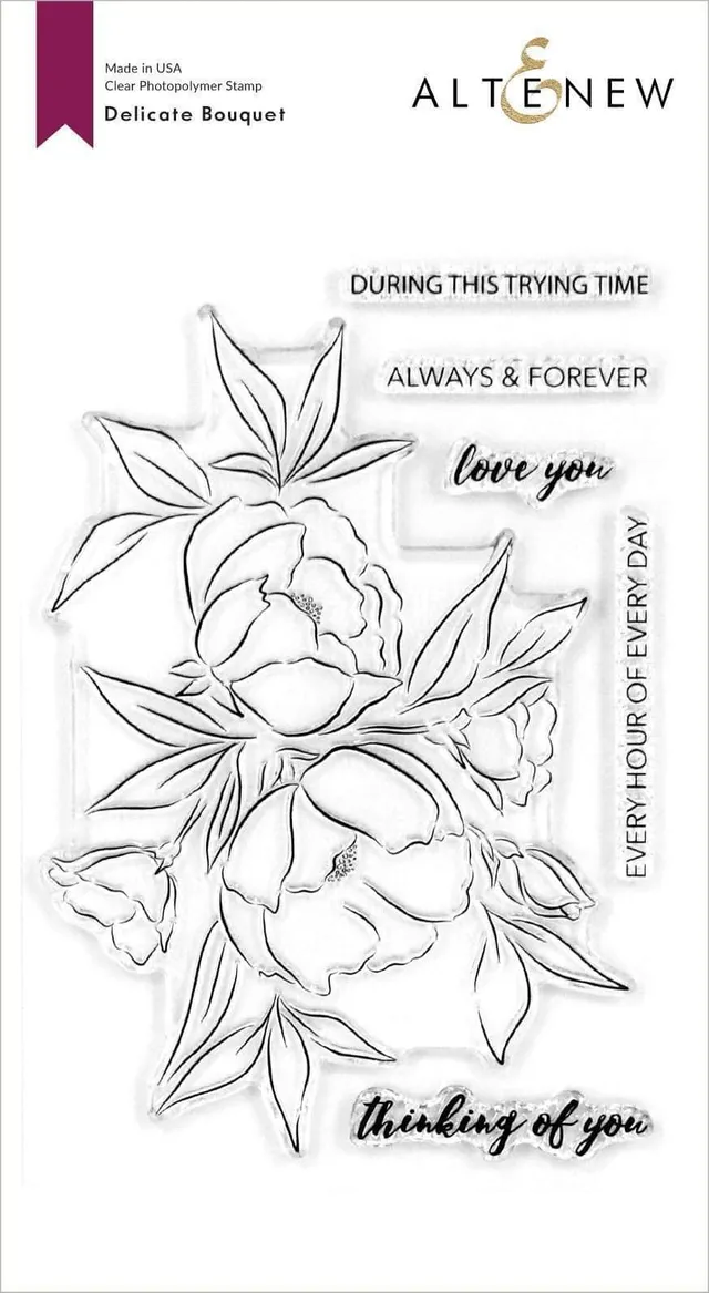 altenew-delicate-bouquet-stempelset-blumen-6-teilig-4x6 image 1