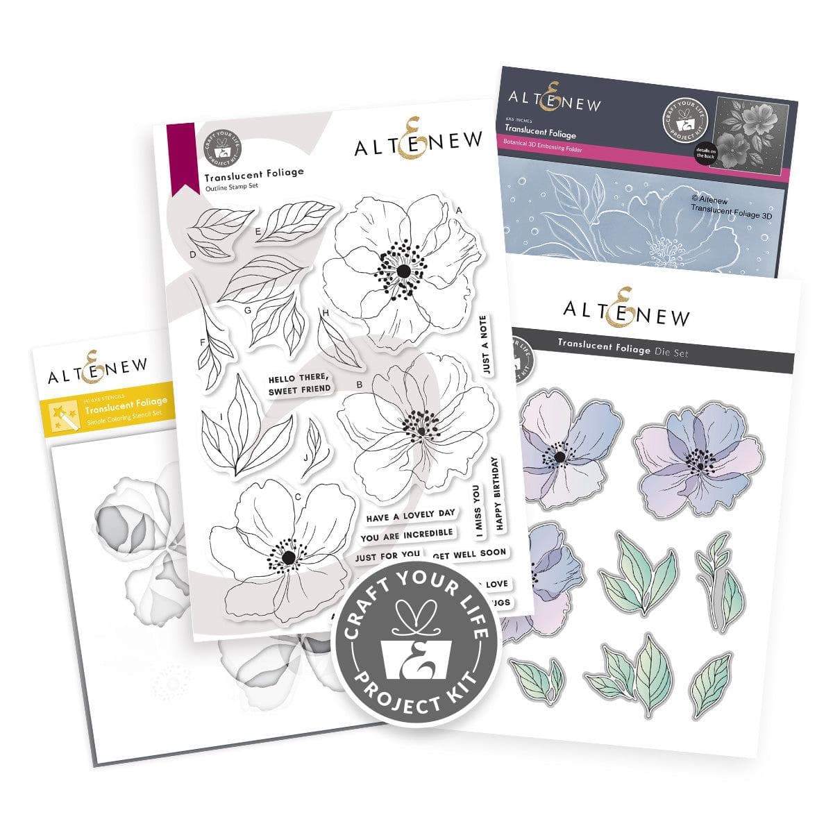 altenew-translucent-foliage-project-kit-blumen-set image 1