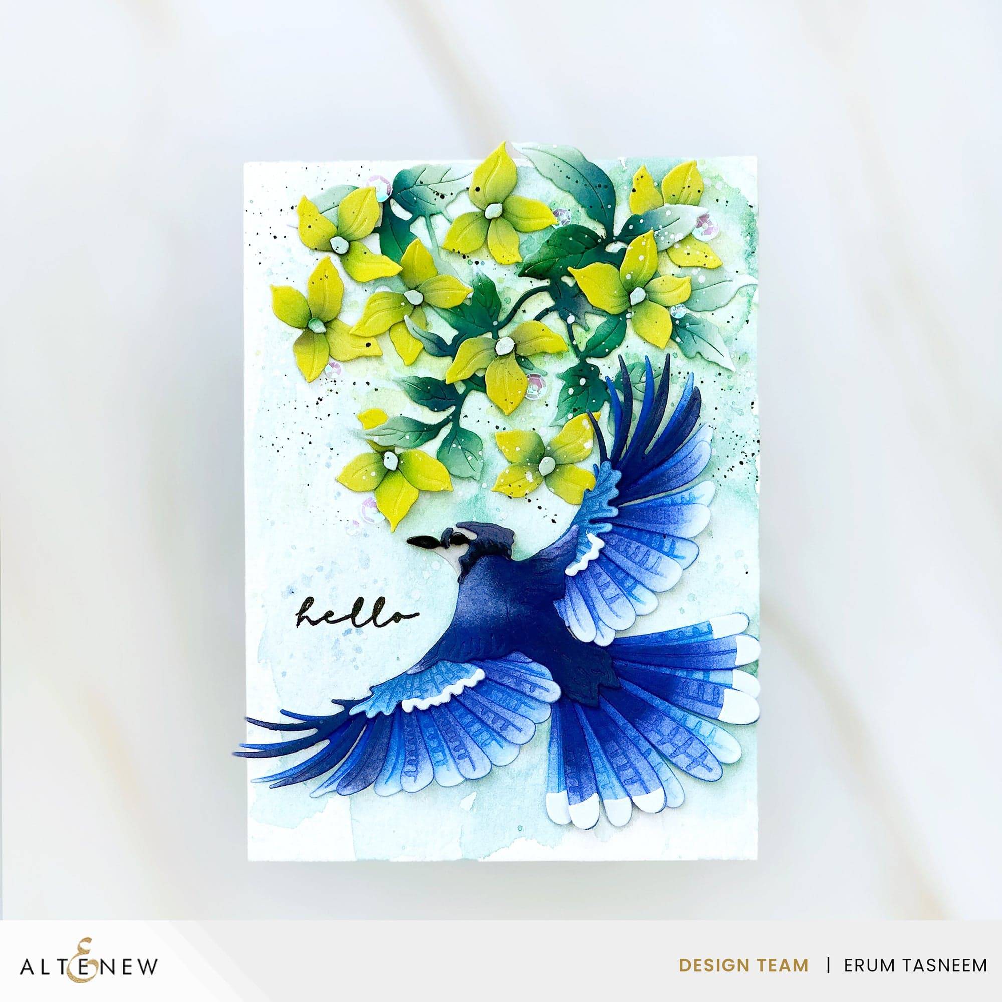 altenew-feathered-beauty-stanzen-vogel-blau-2-tlg image 2