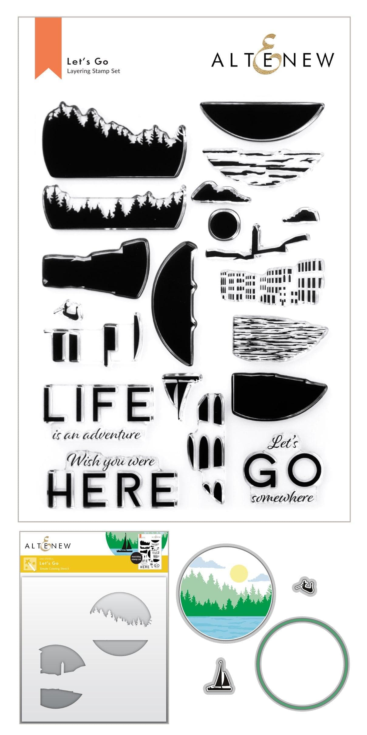 altenew-let-s-go-komplett-bundle-stempel-stanzen-schablone-reise image 1