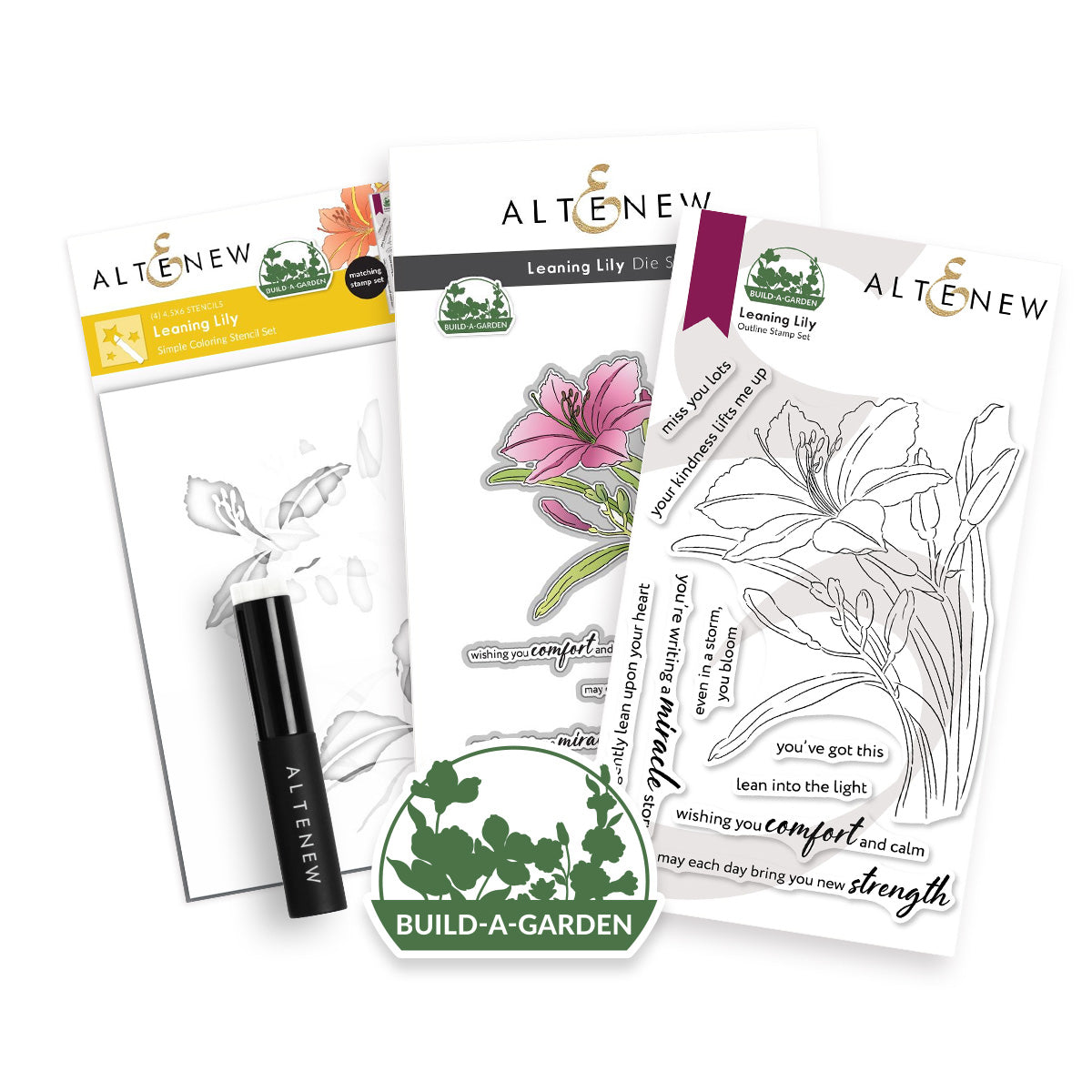 altenew-build-a-garden-leaning-lily-stempelset-lilie image 1