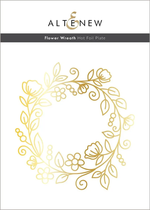 altenew-foil-plates-flower-wreath-hot-foil-plate-5-1x5-5 image 1