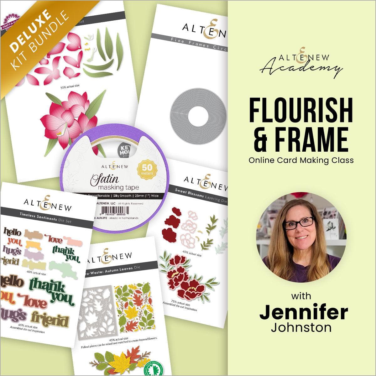 altenew-flourish-frame-simple-die-cut-florals-stanzen-deluxe-kit-blumen image 1