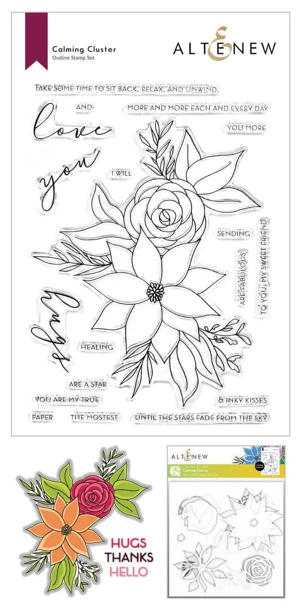 altenew-calming-cluster-stempel-stanzen-schablonen-bundle image 1