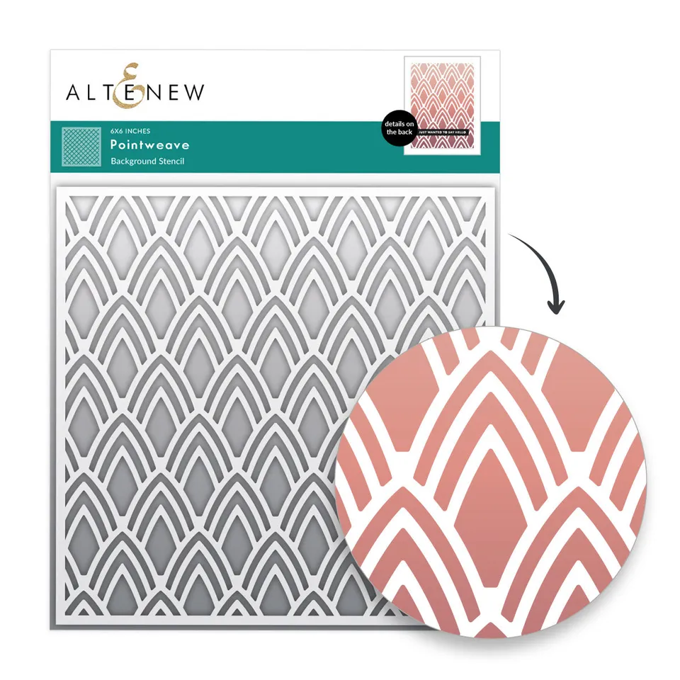 altenew-pointweave-stencil-6x6-geometrie-schablone image 1