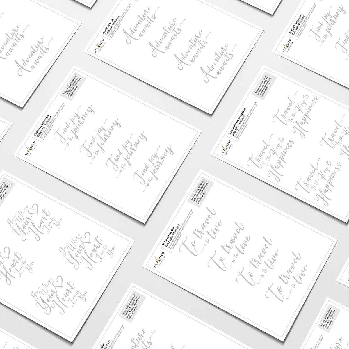 altenew-travel-calligraphy-worksheets-brush-lettering-gedruckt image 2