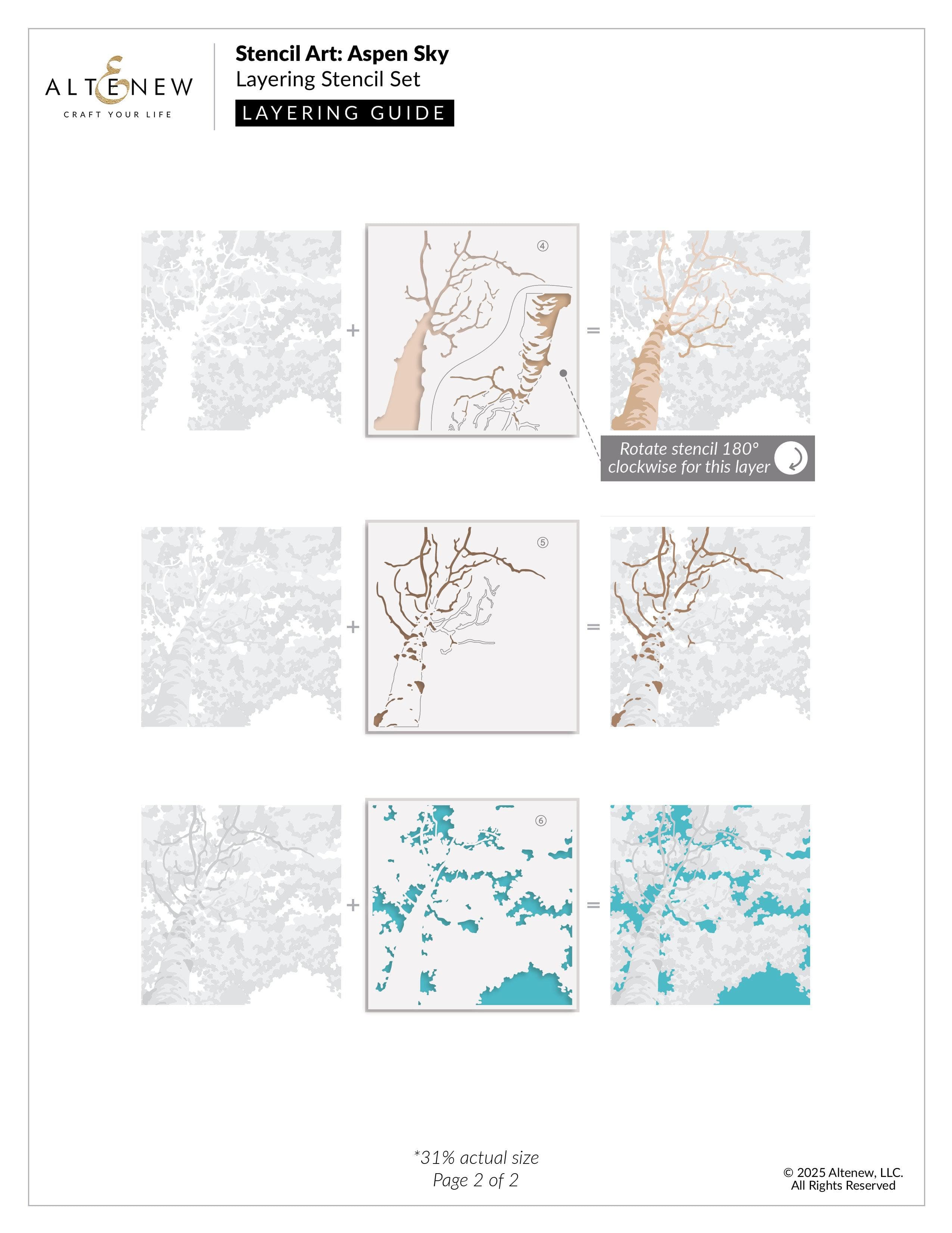 altenew-aspen-sky-schablone-6x6-layering-6-in-1 image 4