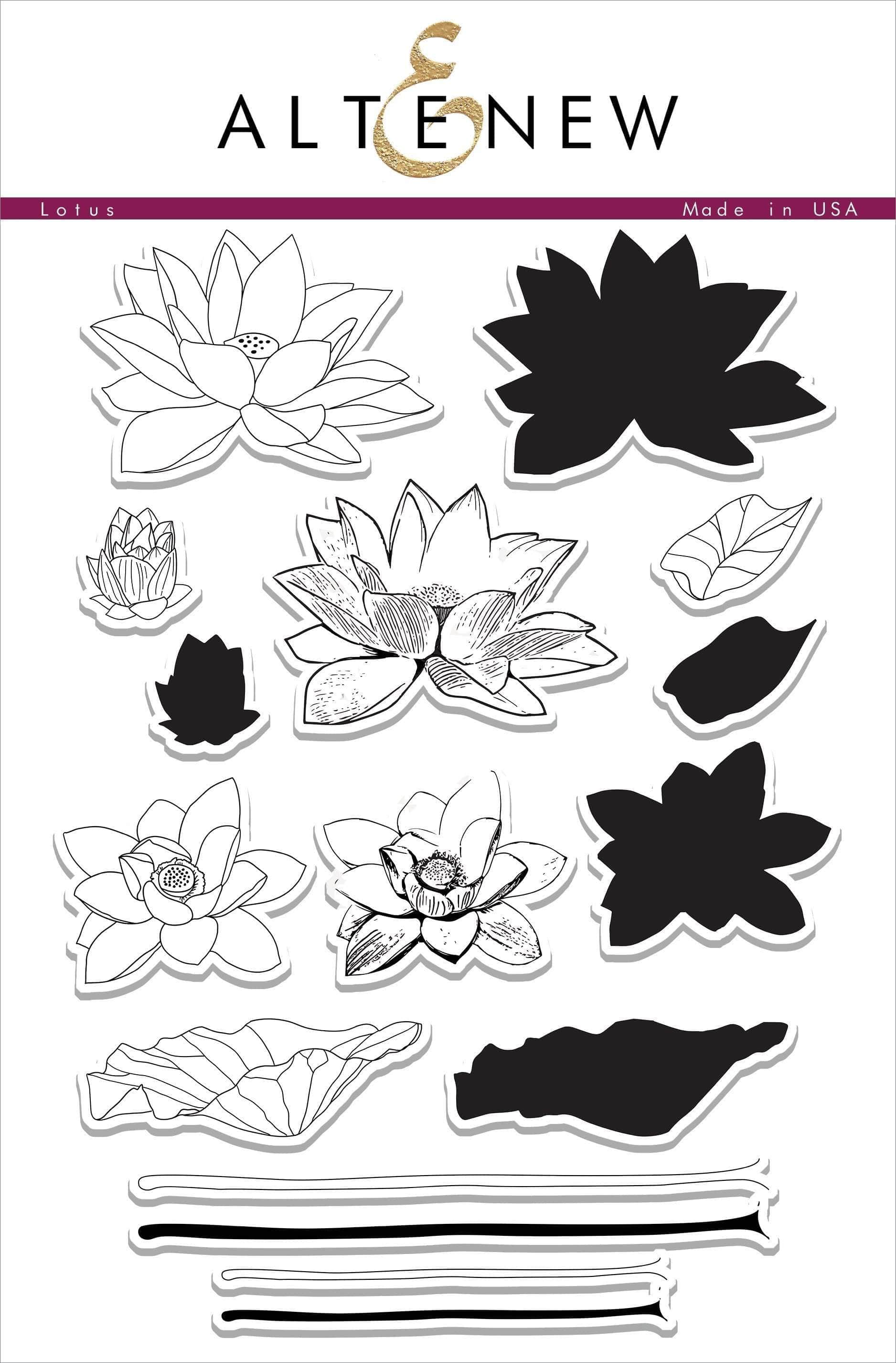altenew-lotus-stamp-set-stempelset-6x8-layering-blumen image 1