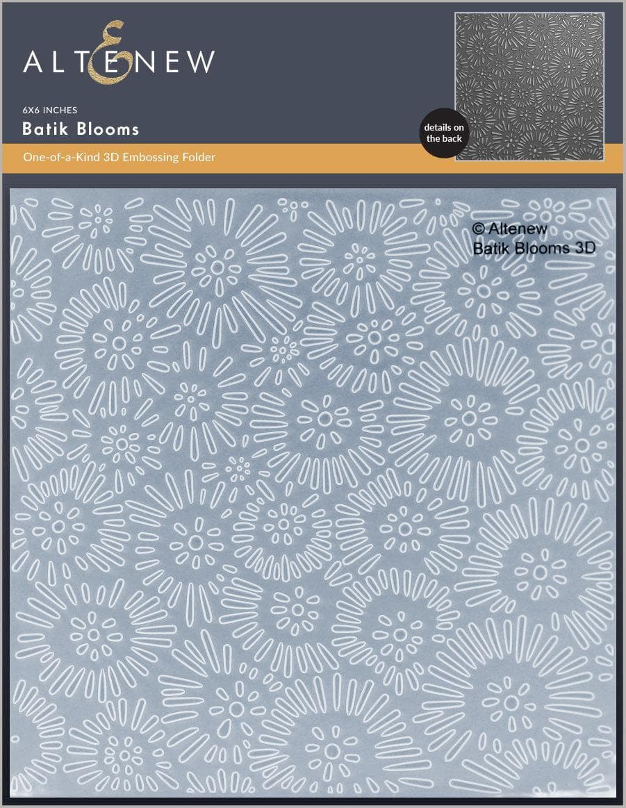 altenew-batik-blooms-3d-embossing-folder-blumen-6x6 image 1