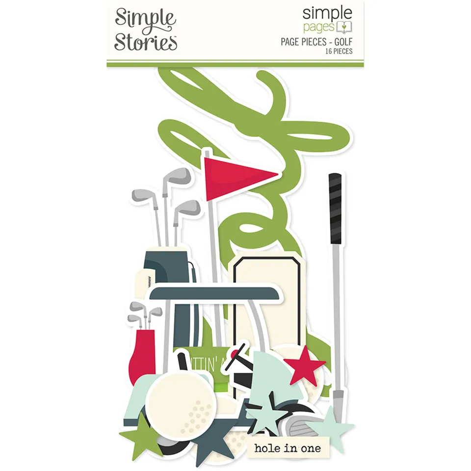 simple-stories-golf-page-pieces-16-die-cuts-sport image 1