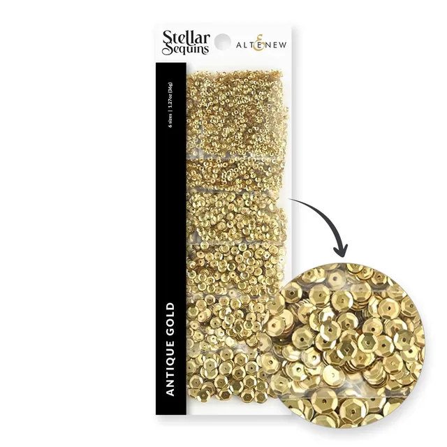 altenew-stellar-sequins-pailletten-antique-gold-36-g image 1