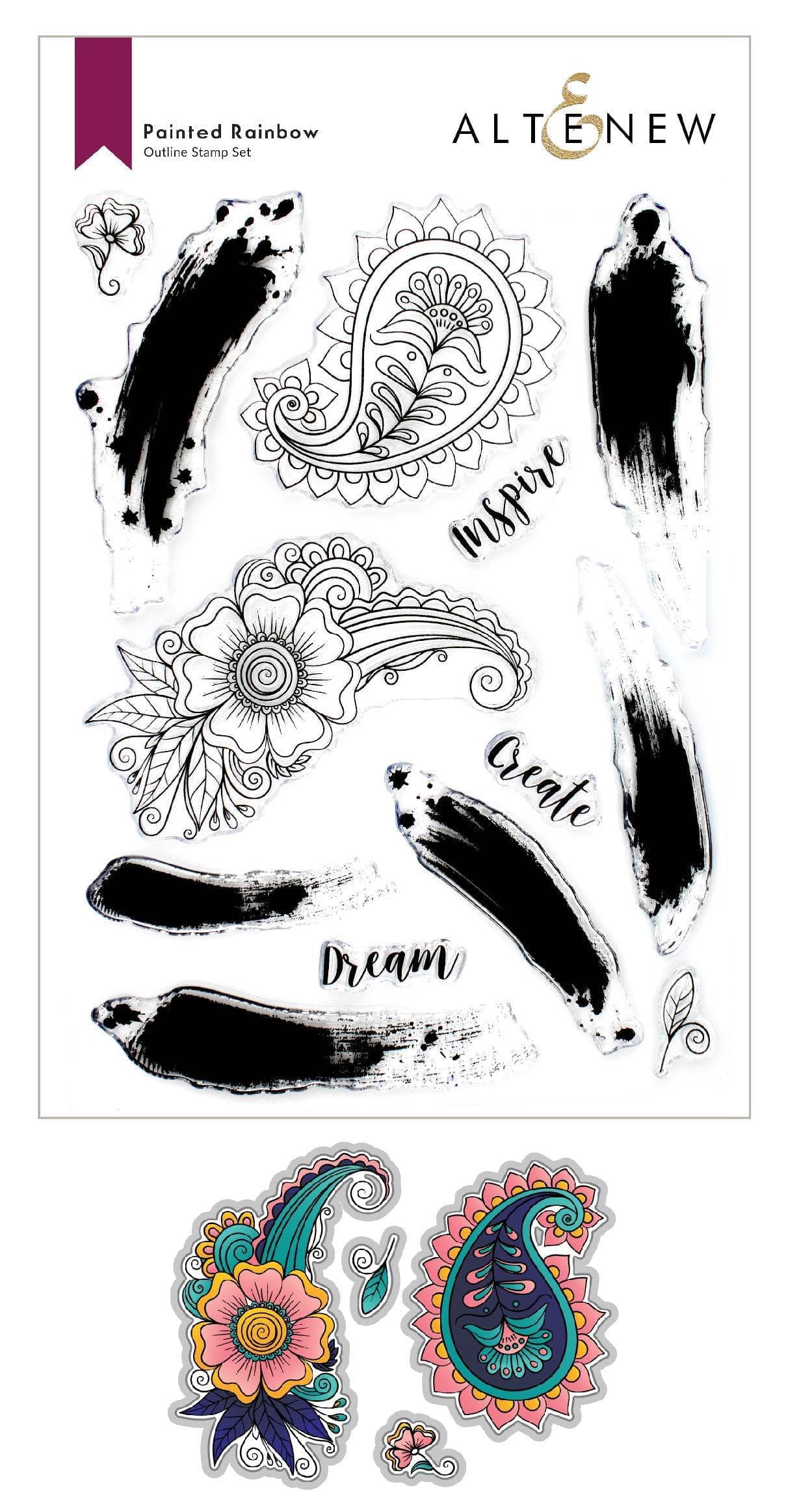altenew-painted-rainbow-stempelset-regenbogen-13-stempel image 1