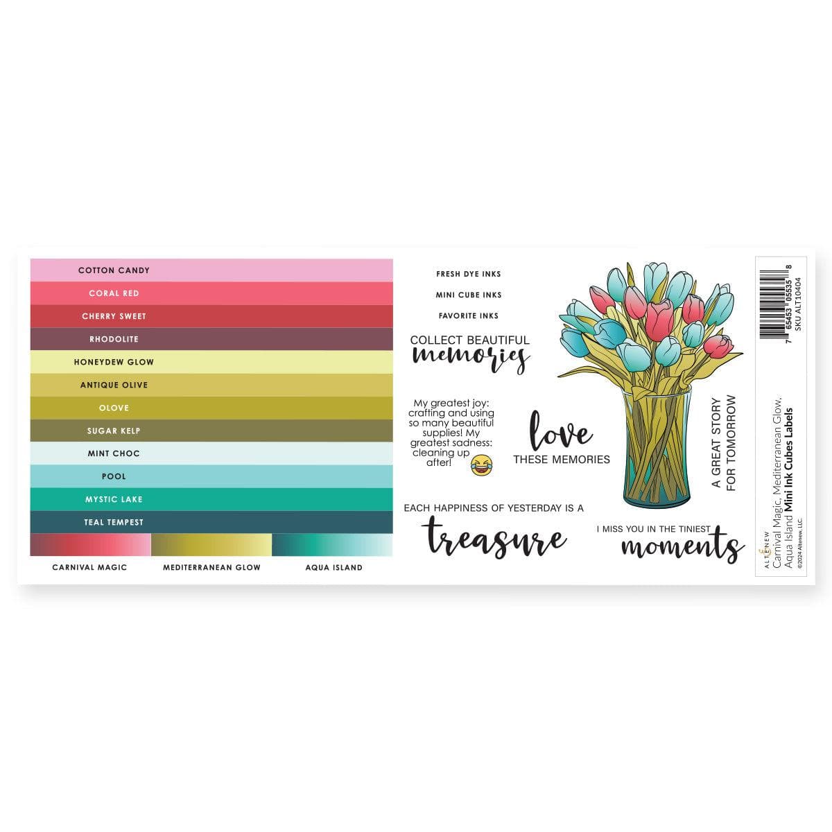 altenew-mini-ink-cubes-label-set-carnival-mediterranean-aqua image 2