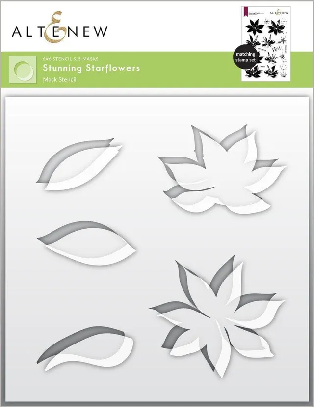 altenew-stunning-starflowers-mask-stencil-6x6 image 1