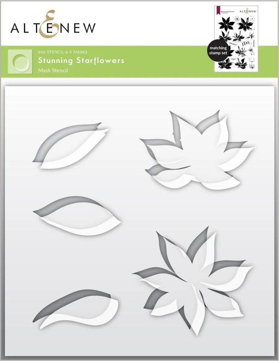 altenew-stunning-starflowers-mask-stencil-6x6 image 1