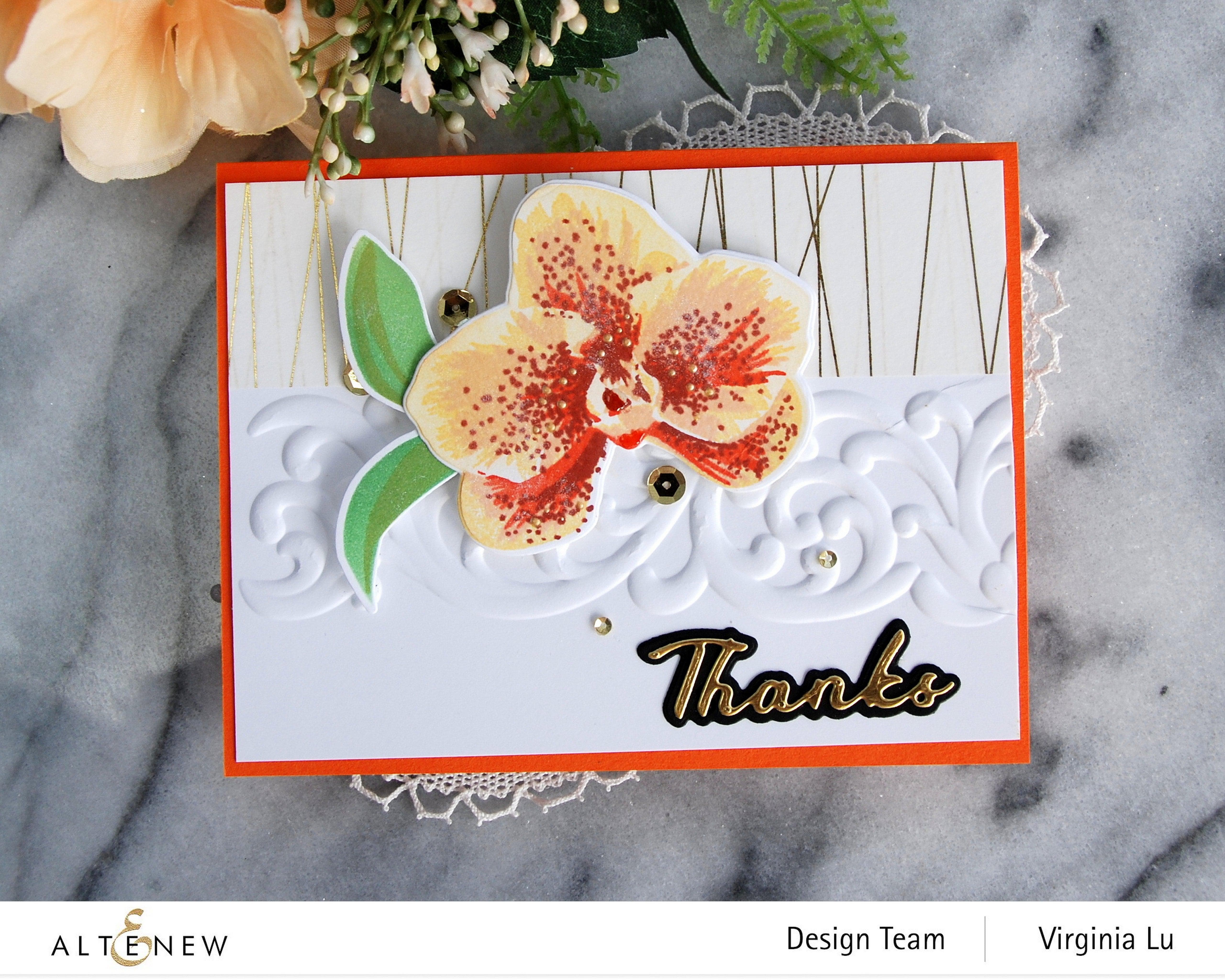 altenew-spotted-orchid-mask-stencil-6x6-zoll-floral image 2