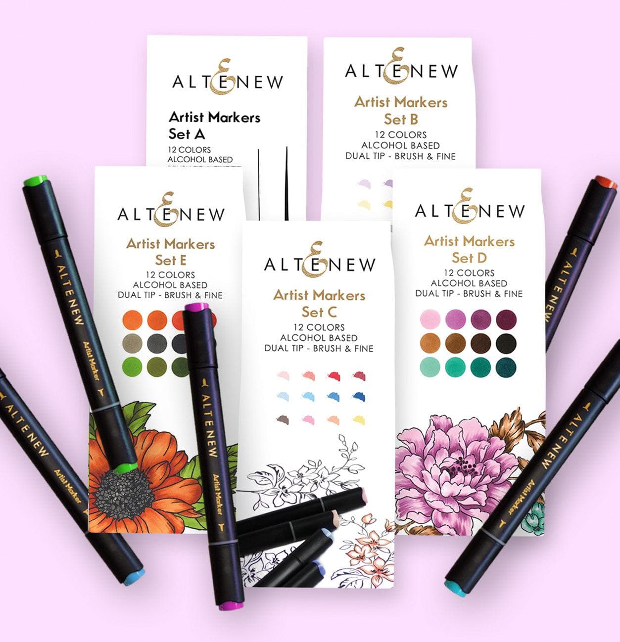 altenew-coloring-essentials-artist-marker-60er-alkoholmarker-set image 4