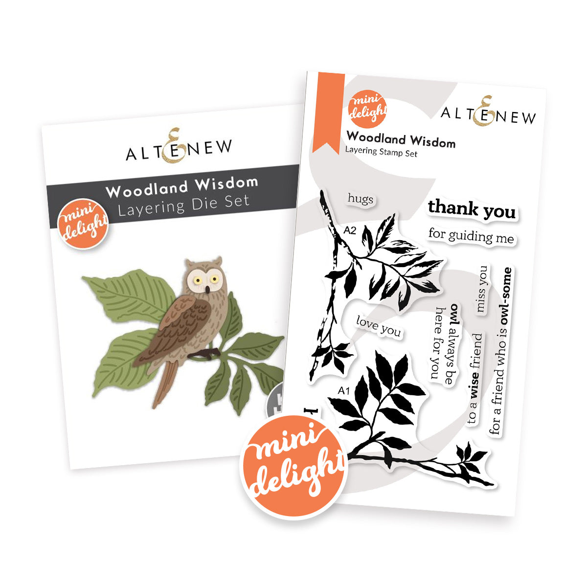 altenew-mini-delight-woodland-wisdom-stempel-eule-set image 1