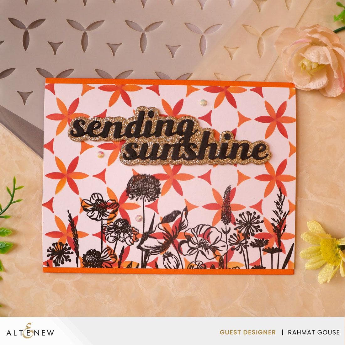 altenew-floral-melody-builder-stencil-schablone-15x15cm image 4