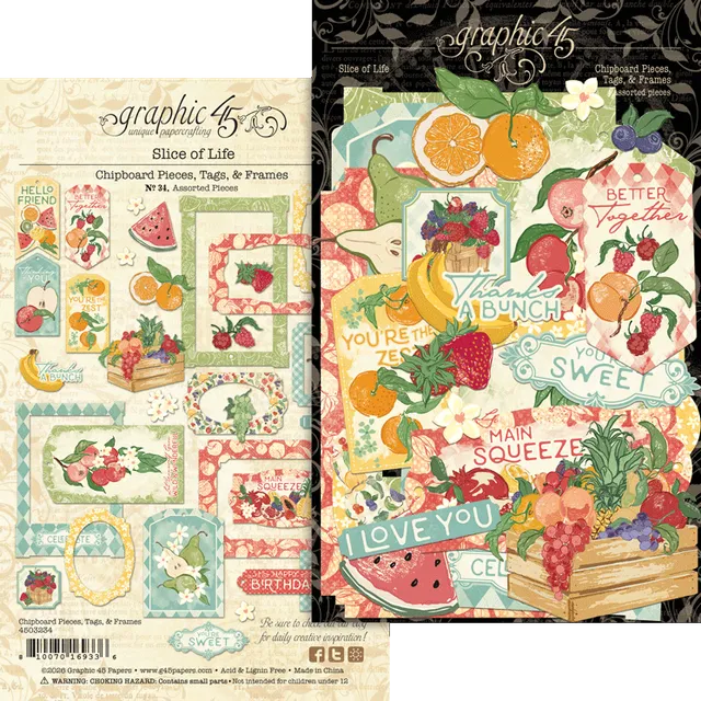graphic-45-slice-of-life-chipboard-tags-frames-34-teile image 1