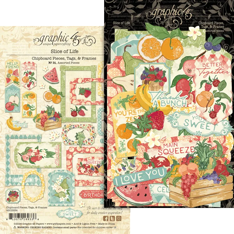 graphic-45-slice-of-life-chipboard-tags-frames-34-teile image 1